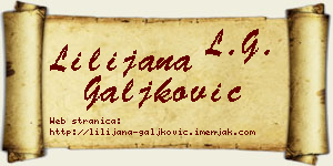 Lilijana Galjković vizit kartica